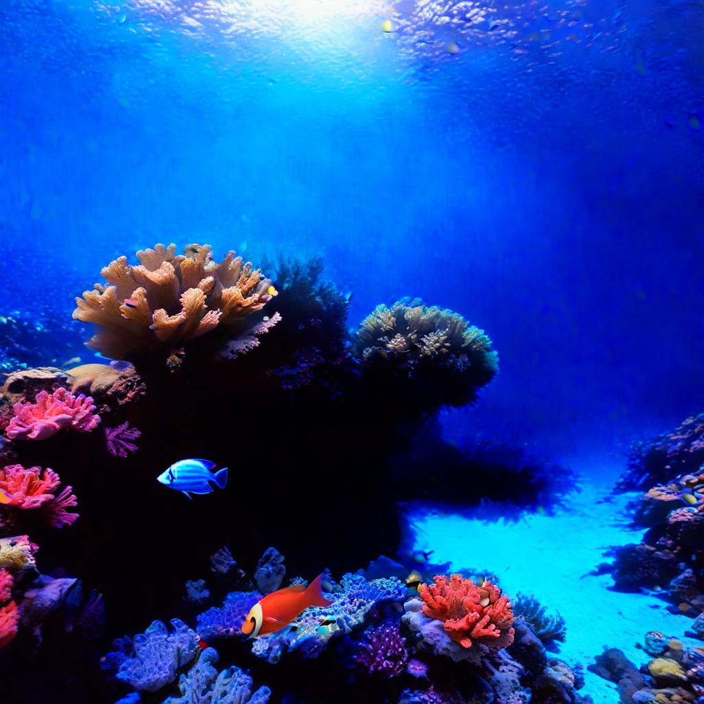 Unterwasser Tauchszene mit Korallenriff